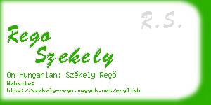 rego szekely business card
