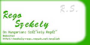 rego szekely business card